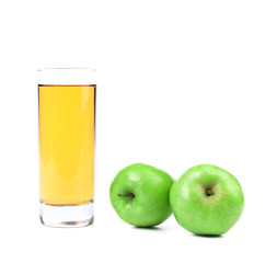 Green apples and juice.