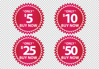 promotional sale labels set