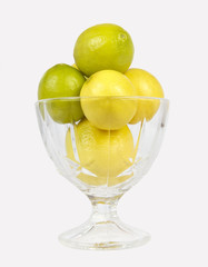Group of lemon in glass