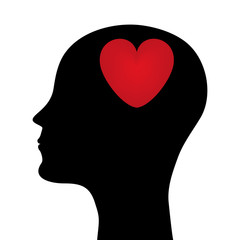 silhouette of a man head