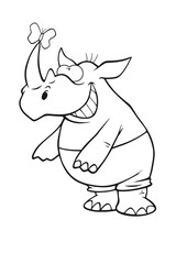 rhino and butterfly
