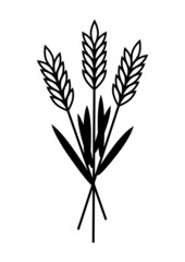 Fototapeta premium Grain icon on white background