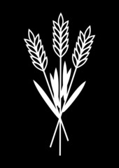 Grain icon on black background