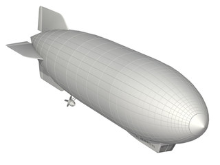 Fototapeta premium airship on a white background