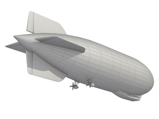 airship on a white background