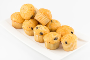 Mini Cupcakes Isolated on White Background