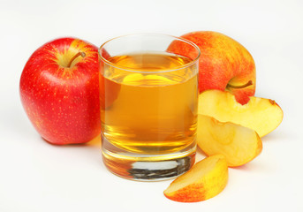 Glass of apple juice