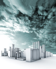 Fototapeta premium proyecto de ciudad.Contruccion moderna