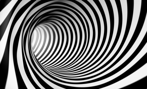 Fototapeta Czarno-białe 3d spirala streszczenie tło