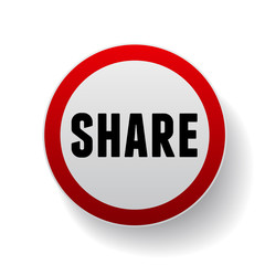 Share sign red vector