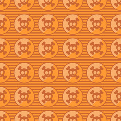 Seamless pattern with pirate coins