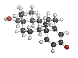 Boldenone anabolic steroid, chemical structure.