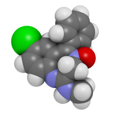 Chlordiazepoxide sedative and hypnotic drug, chemical structure