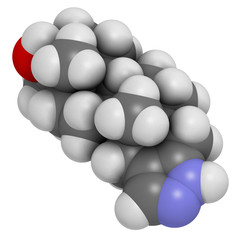 Stanozolol anabolic steroid drug, chemical structure.