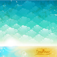 Vintage seaside background. can be a summer background