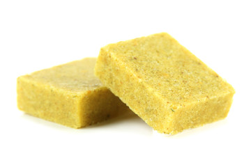 Bouillon cubes, isolated on white