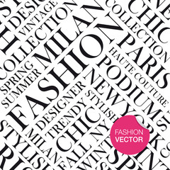 Fashion vector background, words cloud. - 54316964