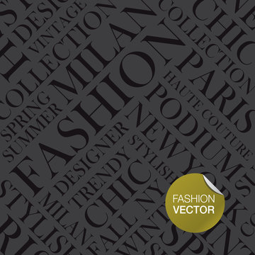Fashion vector background, words cloud.