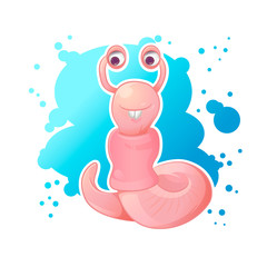 Illustration of Cartoon Worm