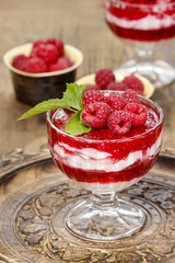 Raspberry dessert