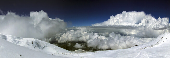 East Peak of Elbrus Caucasus mountains at an altitude of 5621 m