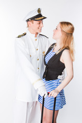 Marine captain and a woman