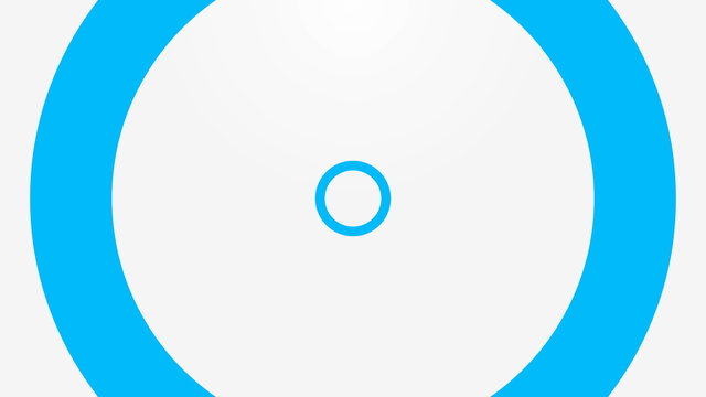 Blue circles loop, waves. Animation.