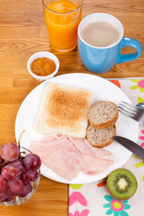 Full breakfast with fruit