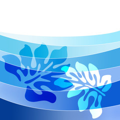 Fototapeta premium 水の中のモンステラ