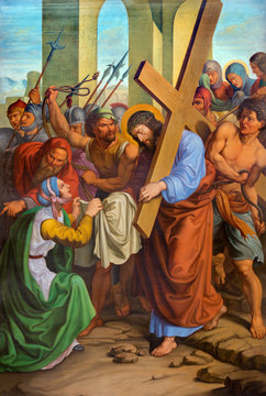 Vienna - Jesus and Veronica on the cross way