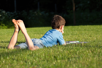 Boy on the grass