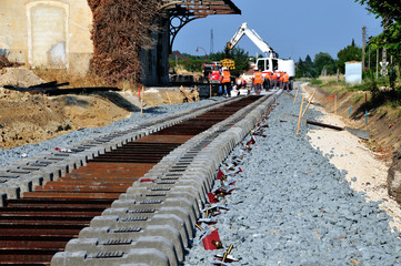 Travaux sur chemin de fer