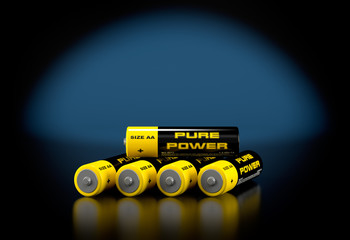 3D Illustration von Batterien