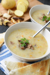 Kartoffel-Waldpilz-Suppe