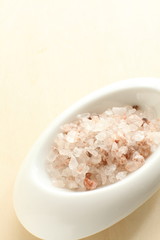 close up of pink rock salt