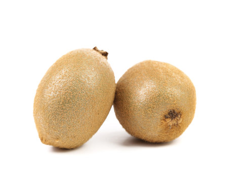 Two kiwi fruit.