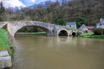 Fototapeta na wymiar Small bridge in a tiny French village