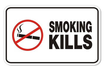 smoking kills - rectangle signs