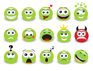 green emoticons
