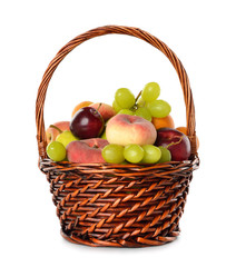 Various fruit in a  basket
