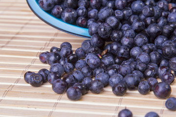 scattered blueberries