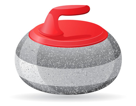 stone for curling sport game vector illustration