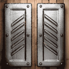 metal and wood background