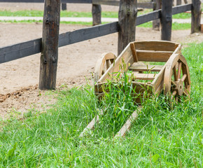 old wooden wagon