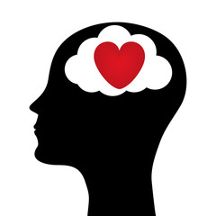 silhouette of a man head