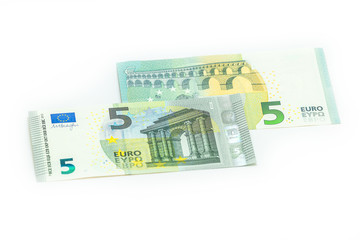 neuer 5 Euro Schein, beidseitig