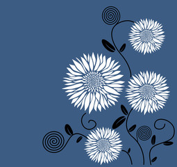 Abstract flowers background