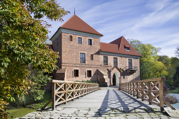 Gothic castle in Oporow, Poland