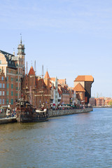 Old town over water, Gdansk