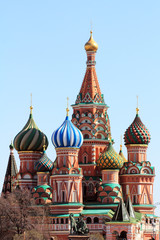 Fototapeta na wymiar A historical landmark - St. Basil's Cathedral in Moscow